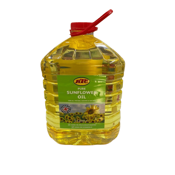 Sunflower Oil - 100% Pure Refined Oil, High In Unsaturated Fats For Heart Health, Rich In Vitamin E And Antioxidants, Perfect For Cooking, Frying, And Salads