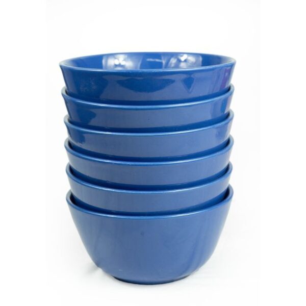 Durable Bowls - 6 Pieces - Microwave Safe - Blue