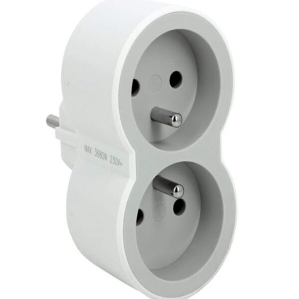 Multiple plug 2 front 2P+T sockets - 16A - 3680 W - Legrand 049431