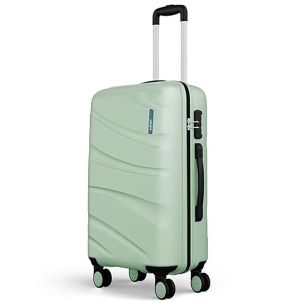 Safari Persia 8 Wheels 65cm Medium Checkin Trolley Bag Hard case Polycarbonate 360 Degree Wheeling System Luggage, Travel Bag, Suitcase for Travel, Trolley Bags for Travel, Jade Green