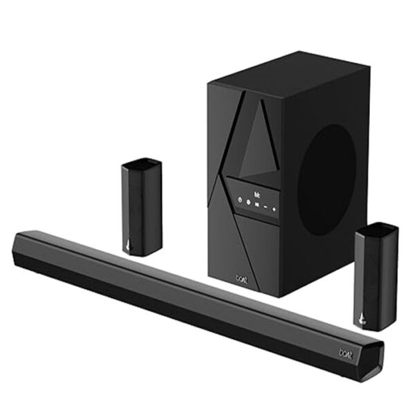 Boat Aavante Bar 3600 Bluetooth Soundbar w/ 500W RMS Signature Sound,5.1 Channel Surround Sound,BTv5.3, Wall Mountable Design,Bass&Treble Controls&Master Remote Control(Premium Black)